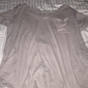 Short sleeve Cream shirt with pocket